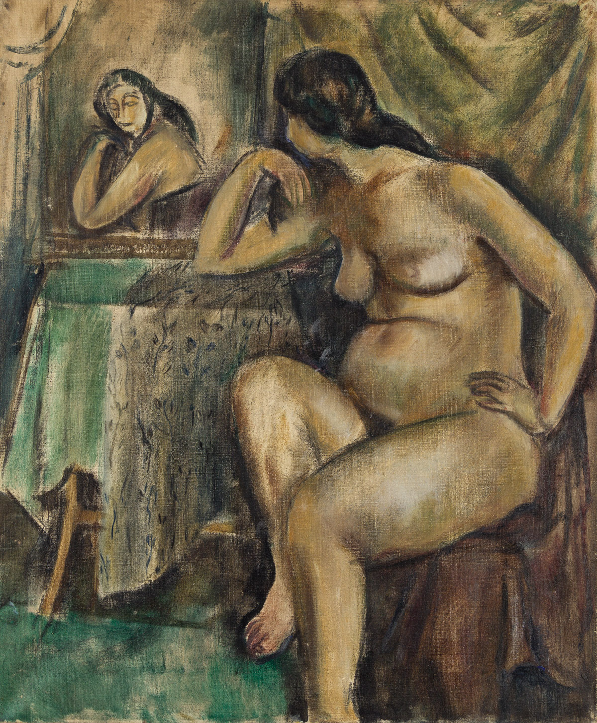 ARNOLD BLANCH (1896-1968) Untitled, (Seated Nude).